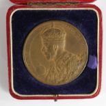 British Commemorative Medallion, bronze d.50.5mm: Coronation of George V 1911, official Royal Mint