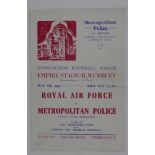 Wartime programme RAF v Metropolitan Police 6th May 1942 at Empire Stadium Wembley. Scarce (1)