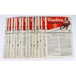 Wembley Speedway home programmes for 1951 (approx 24)