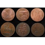 Norfolk, Norwich 18th. century halfpenny tokens, D&H 5a, impaired lustre EF, with D&H 17, impaired