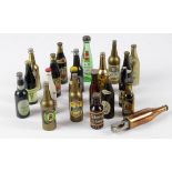 Collection of miniature bottles + openers (approx 21)