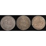 Norfolk, Yarmouth silver shilling 1811 of F.R.Reynolds, Withers 17 x 2 both NEF, plus a ditto but