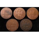 Norfolk, Norwich, 18th century copper halfpenny tokens, D&H 38 x 3, with D&H 39, with D&H 40, all