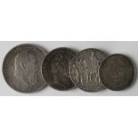 German States Silver (4): Bavaria Luitpold Prinz 1821-1911 5 Mark 1911 nEF, Prussia 'Sieges