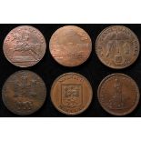 Norwich, Norfolk, 18th. century copper halfpenny tokens, D&H 14c, NEF, with DH 22, just a trace of