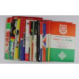 Wales collection of home programmes c1966-79 inc v N.Ireland 30/3/66, v Rumania 11/11/70, v