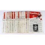 Wembley Speedway home programmes for 1954 x15, 1955 x12, 1956 x6 (approx 31)