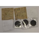 Norfolk, Norwich, 19th. century copper halfpenny tokens of 1811, various types, 4 with old