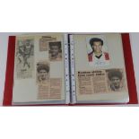 Southampton - red binder with a considerable number of Press Cuttings Photographs Cards Letters