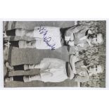 Stanley Matthews excellent press photo 6"x4" circa 1940's, with Matthews standing next to Stan