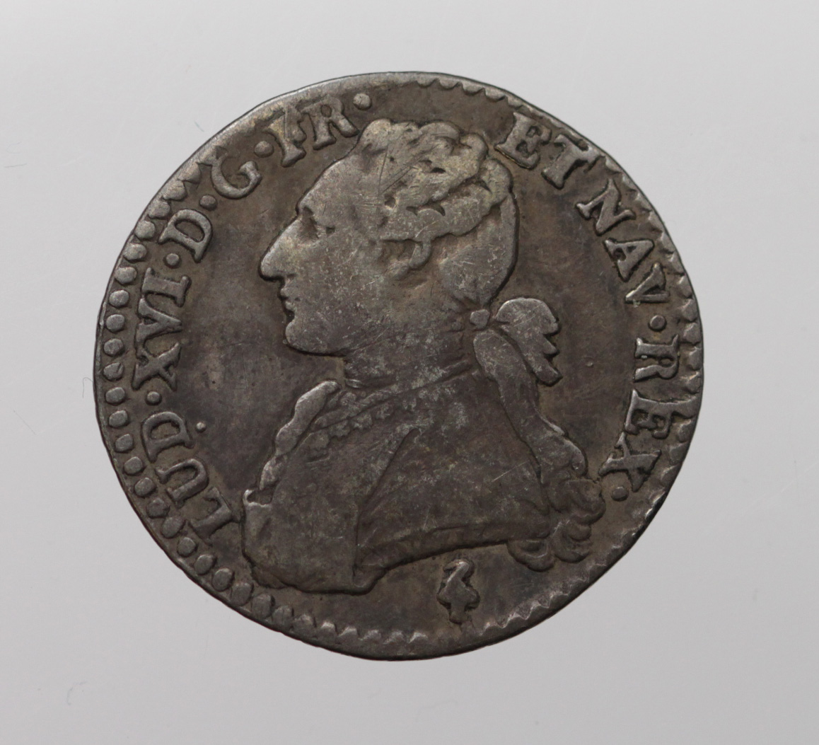 France Louis XVI silver 12 Sols (1/10 Ecu) 1782A, KM# 568.1, toned nVF