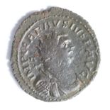 Carausius billon antoninianus, Colchester Mint 291-292 A.D., reverse legend:- PROVIDE AVG, in