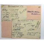 Southampton 1938/39 display page of autographs obtained by Arthur Holt, a Southampton Player. Listed