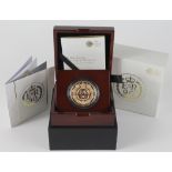 Five Pounds 2016 "Queens 90th Birthday" Gold Proof FDC boxed as issued