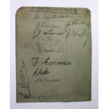 Manchester United autographs on album page c1936/37/38, signed by 18 players and 2x trainers,