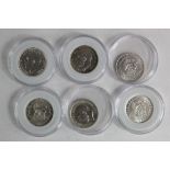 GB Sixpences in high grade (6) 1912, 14, 16, 18x2 & 1919. EF - aUnc