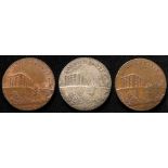 Norfolk, Norwich 18th. century halfpenny token D&H 13 stuck in silver, edge reads:- RICHARD BACON