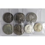 British Commemorative Medallions (7) official Royal Mint small size silver issues from Victoria