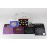 GB Royal Mint Proof Sets (13): 1970 x3, 1971 x4, 1980, 1981, 2001 deluxe, 2002 deluxe, 2003