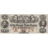 USA, The Bank of New Haven $10. 18-- unissued. GEF