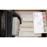 GB FDC's - large box of material in 2x albums and the majority loose, few better noted (qty) Buyer