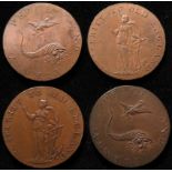 Norfolk, Norwich, 18th. century copper halfpenny tokens, D&H 26 just a hint of impaired lustre