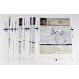 Golf collection of signed pages from 2008 Professional Golf Guide, each page a history of the player