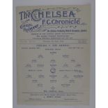 Chelsea v The Arsenal 2/4/1925 London Combination, Reserve single sheet