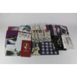 GB Royal Mint commemorative BU coins and Unc sets in presentation packs (35) 1980s to 2000s, plus