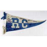 Argentina large pennant or possibly corner flag for Racing Club De Buenos Aires. In sky blue and