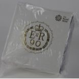 Five Pounds 2016 "Queens 90th Birthday" Gold Proof FDC boxed as issued