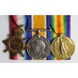 1915 Star Trio to 3475 Pte L V Bullimore 21-London Regt. (3)