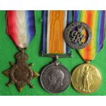 1915 Star Trio to 3432 Pte B R Taylor 3-London Regt, with Silver War Badge 98520 for Wounds (pin