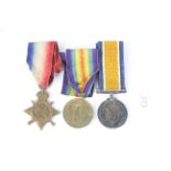 1915 Star Trio to 1628 Pte R Simpson Notts & Derby Regt. (16281 on pair). (3)