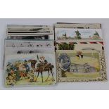 Foreign royalty postcards selection, various European, Japan, inc comic homour, (33 postcards)