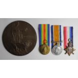 1915 Star Trio + Death Plaque to K.17668 Henry (Harry) Everatt STO.1.RN, HMS Queen Mary. Killed 31st