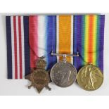 1915 Trio to 10100 Pte. E. Redman 9/Seaforth Highs (entitled to the Military Medal: L/Gaz 27.6.