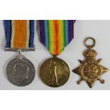 1915 Star Trio to 3305 Pte A C Vaughan 23-London R (Pair named Lieut A C Vaughan) Served with the