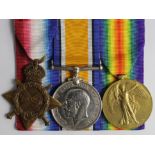 1915 Star Trio to 2547 Pte W C Gibbons 7-London Regt. Wounded. (3)