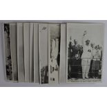 Graf Spee, a selection of rare original RP postcards of The ship and crew in Montevideo 13th-17th