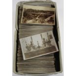 GB topographical range of older England postcards in postcard box (approx 700)