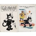 Cats - Felix the Cat, extensive and valuable collection of these popular comic humour postcards