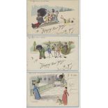 Gollywogs postcards, early examples by artist Florence Upton (gollywogs were originally her
