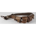 A good Great War Cavalry .303 Ammunition Bandolier. Leather work stamped 5.15 (May 1915) 3R: 1st DIV