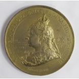 British Commemorative Medal, gilt white metal d.76mm: Diamond Jubilee of Queen Victoria 1897, the '