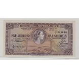 Bermuda 5 Shillings P18b, Z/1 prefix (1957), PCGS graded 66PPQ gem new