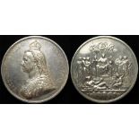 British Commemorative Medal, silver d.77mm: Golden Jubilee of Queen Victoria 1887, official Royal