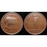 British Commemorative Medal, bronze d.48mm: Treaty of Paris, Peace in Europe 1814, by E. Thomason,
