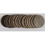 China (16) Empire milled bronze 10 Cash, mixed grade.