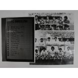 Barcelona v Real Madrid in Spanish League 23/5/87 black and white 8" x 6", team posing before K.O.